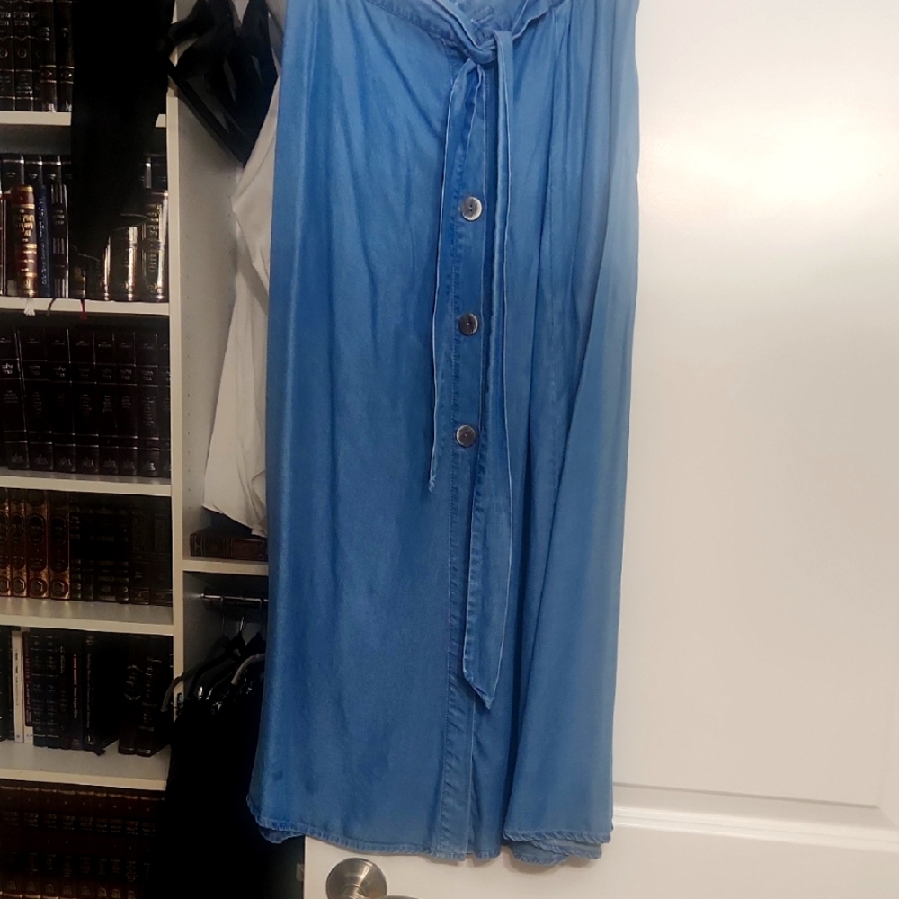 Blue Button-Down Women's Skirt Excellent Condition